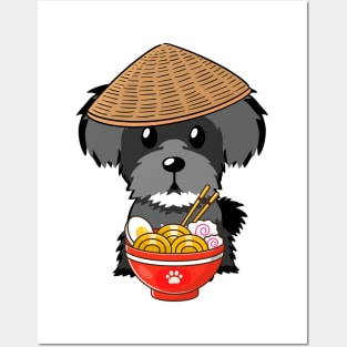Funny Dog Eating Noodles Posters and Art
